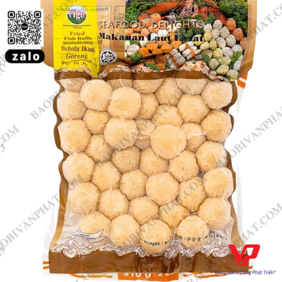 Mẫu túi đựng cá viên chiên hút chân không màng PA