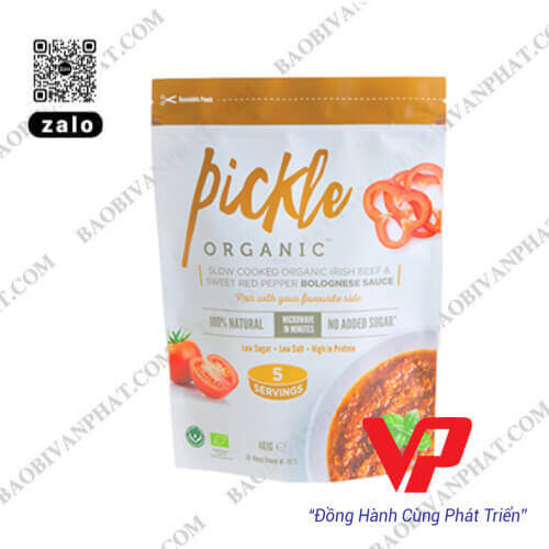 Túi bao bì nhựa thực phẩm Organic Pickle in nhiều màu