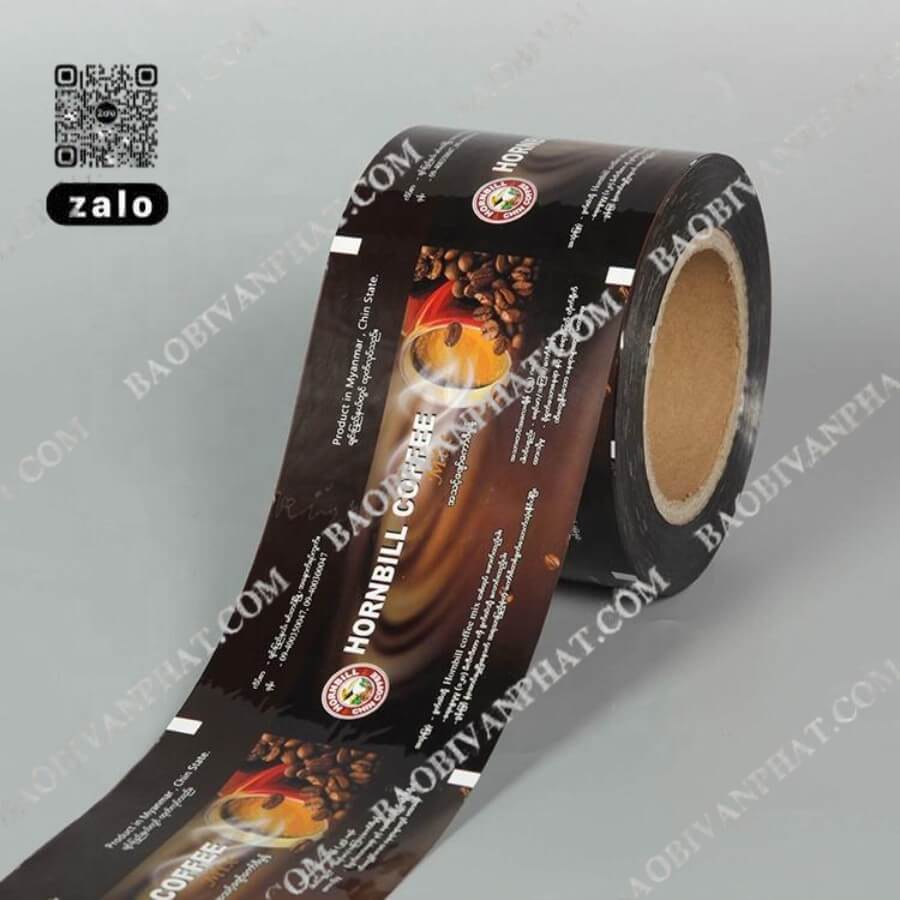 Màng cuộn bao bì cà phê in ấn dùng cho đóng gói