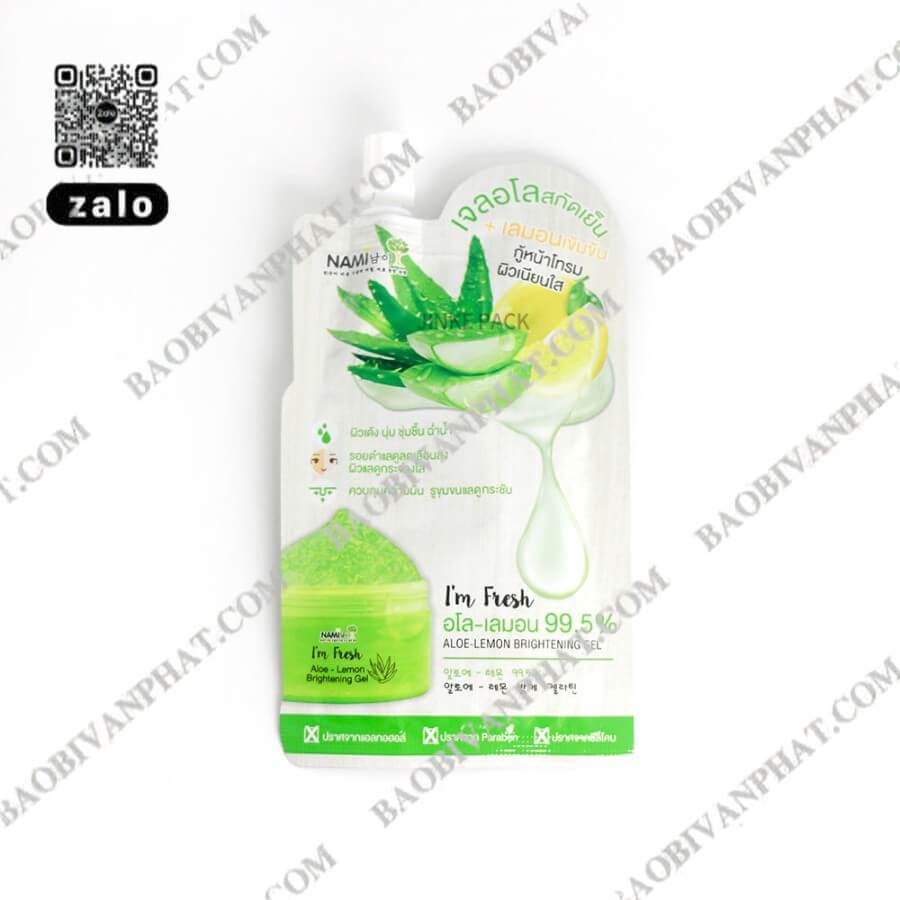 In bao bì mỹ phẩm túi vòi ép gel lô hội chanh Im Fresh