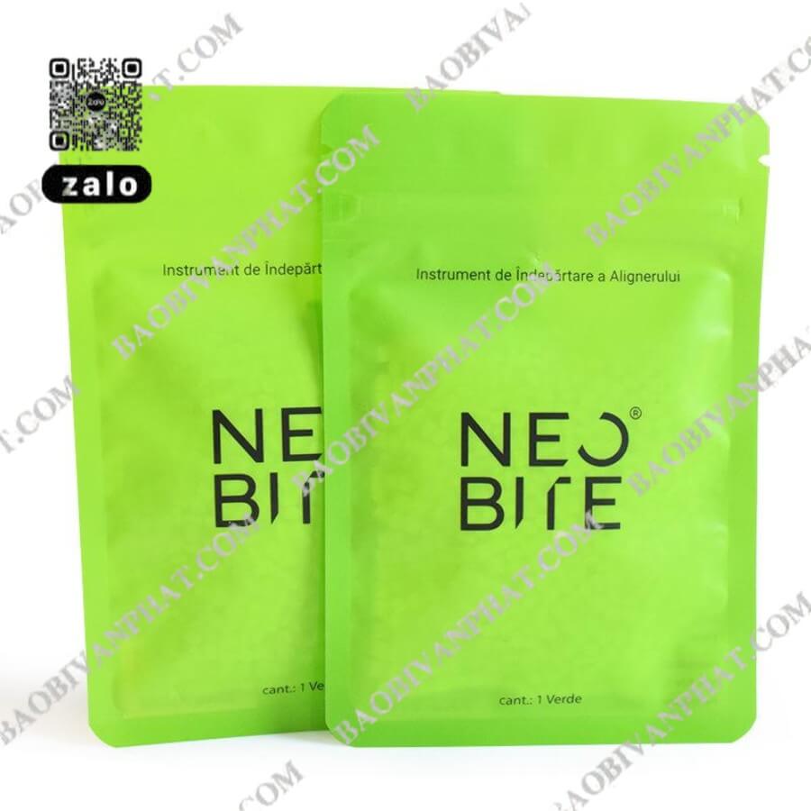 Mẫu túi 3 biên màu xanh in thiết kế theo yêu cầu