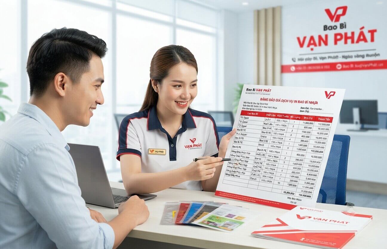 Báo giá dịch vụ in bao bì nhựa giá tốt tại xưởng Vạn Phát