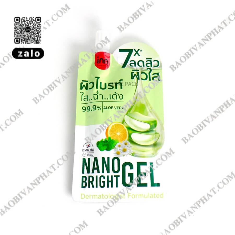 Túi vòi ép gel dưỡng trắng da Nano Bright