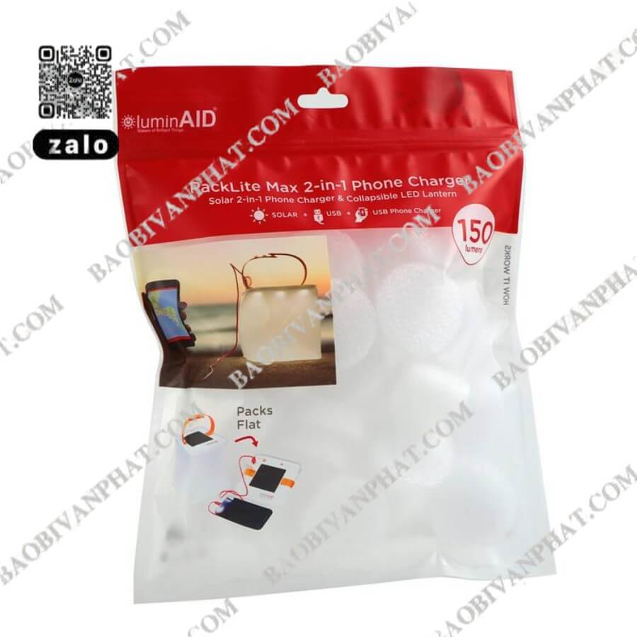 Bao bì ni lông in màu có khóa zipper và hình ảnh sản phẩm