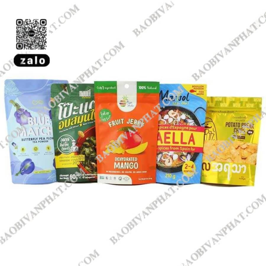 In túi nilon cho bao bì thực phẩm với nhiều thiết kế