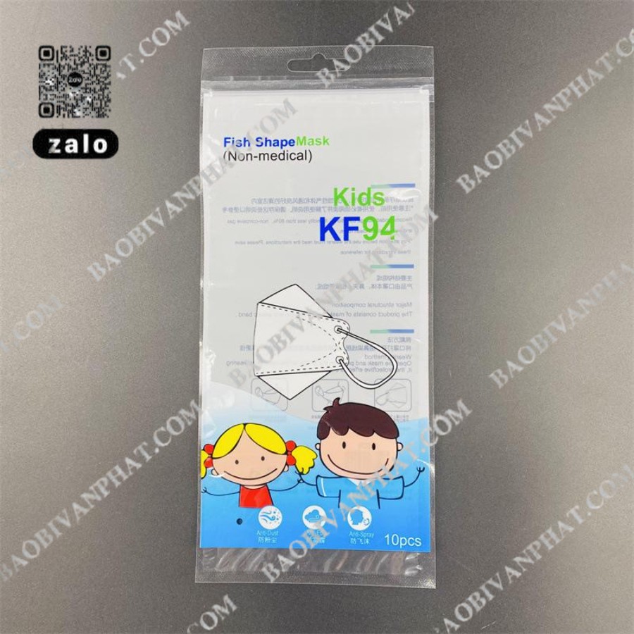 Túi đựng khẩu trang hình cá KF94 cho trẻ em Kids