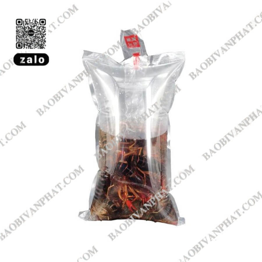 Túi oxy đựng tôm cá giống và thủy sản tươi sống